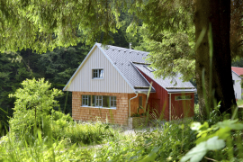 Základní představou byla nenásilná obnova původního stavení: dodrželo se umístění domu, jeho velikost a proporce, vnitřní uspořádání i materiálové řešení