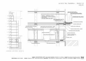 Svislý řez fasádou - detail A (návrh)