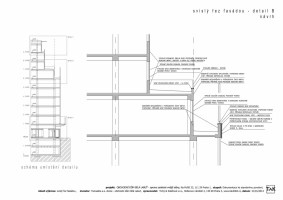 Svislý řez fasádou - detail B (návrh)