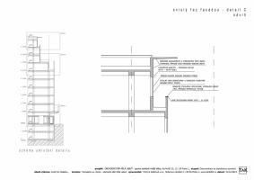 Svislý řez fasádou - detail C (návrh)