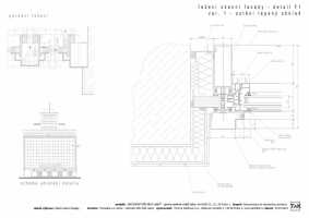 Řešení okenní fasády - ostění lepený obklad