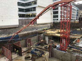 Ukládka Terraflow do stavební jámy