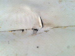 Obr. 6: Hubička ve fóliové hydroizolaci