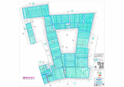 Obr. 2: Půdorys opravy stropu nad 3. NP (poslední podlaží)