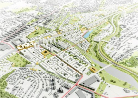 Urbanistická Studie Bohdalec - Slatiny - brownfield Strašnice, Praha 10
