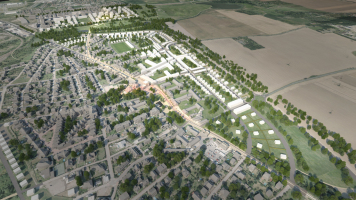 Územní studie - návrh řešeni urbanistického rozvoje, Praha - Dolní Měcholupy