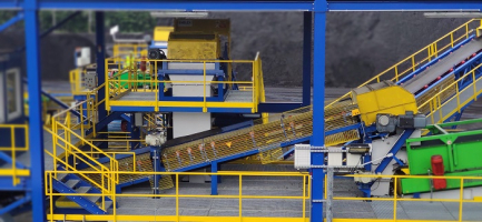 Třídicí a výrobní linka topných směsí