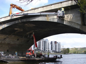 Libeňský most – pod vedením KÚ byl podroben rozsáhlému diagnostickému průzkumu (zdroj: archiv Kloknerova ústavu)