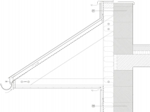 Jižní římsa střechy pod vikýřem