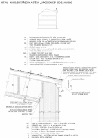 Napojení střechy a stěny u pozednice