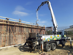 Stavba silážní jámy v obci Nížkovice