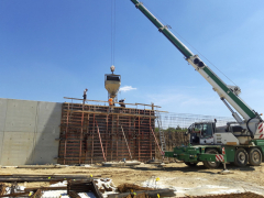 Stavba silážní jámy v obci Nížkovice