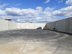 Stavba silážní jámy v obci Nížkovice