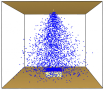 Činnost sprinklerové hlavice - čas 00:04:30