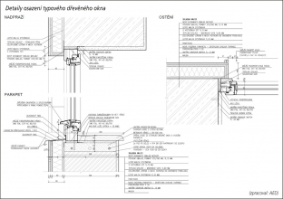 Detaily osazení typového dřevěného okna