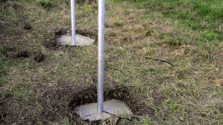 Baumit FixBeton – zhotovené základové patky sloupků