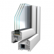 Řez profilem VEKA SOFTLINE 82 MD