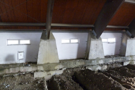 Päta oblúka a železobetónová pätka