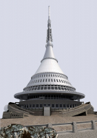 Konstrukční řešení věže: Betonové konstrukce, hliníkový plášť, laminátový dialektrický plášť, ocelový tubus a laminátový nástavec