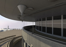 Nové zasklení vyhlídkového ochozu segmentovým antireflexním sklem