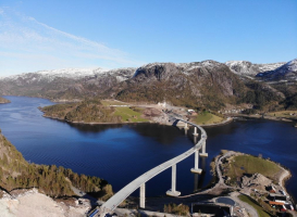 Výst. silnice Fv. 714 "Astfjordkryssinga" vč. tunelů Slordal a Mjones, Norsko