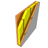 Obr. 3: E - kompletní skladba včetně ETICS a vnitřního obložení 