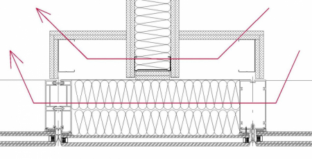 Napojení akustické příčky na LOP