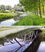 Obr. 1: Lávka ze skla a oceli, Delft, Nizozemsko