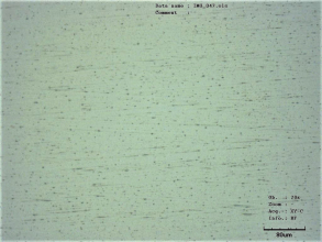 Obr. 3: Mikroskopický snímek povrchu skla