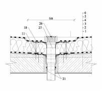 Obr. 2: Konstrukční detail odvodnění plochého střešního pláště