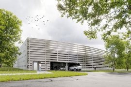 Parkovací dům Dolní Břežany - vizualizace