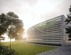 Parkovací dům Dolní Břežany - vizualizace