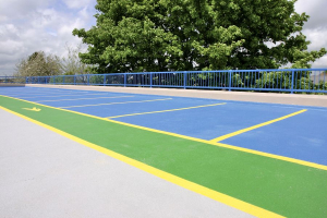 Deckshield aplikovaný na parkovací rampě