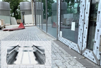 Odvodnění teras a fasády kancelářské budovy River City Prague