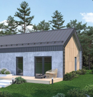 Střešní krytina Ruukki Classic Design a skrytý okapní systém Siba Modern