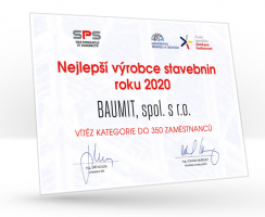 Ocenění Nejlepší výrobce stavebnin roku 2020