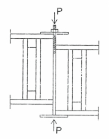 Obr. 11: Vyrovnání průhybů sousedních panelů před uložením střešního souvrství