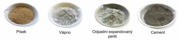 Obr. 2: Použité vstupní materiály