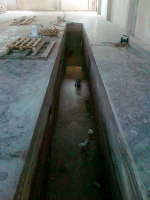 Montážní jáma z tvárnic použitých jako ztracené bednění