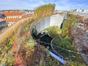 Pobytová střecha paláce Špork v centru Prahy (foto: Filip Šlapal)