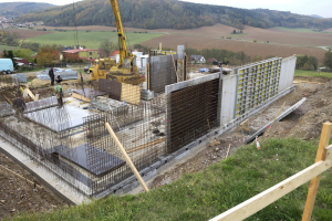 Betonáž stěn 1. PP