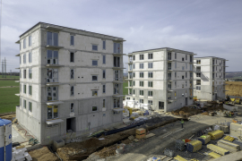 Na obvodových a mezibytových nosných stěnách bytového projektu Chytré bydlení® Skvrňany použila společnost Trigema velkoformátové tvárnice Silka Tempo