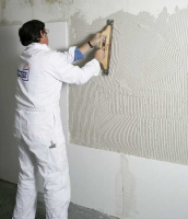 Vyrovnání zdiva a lepení protiplísňových desek z křemičitanu draselného
