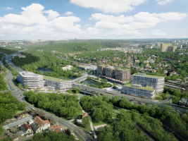 Nádraží Krč - nadhledová vizualizace