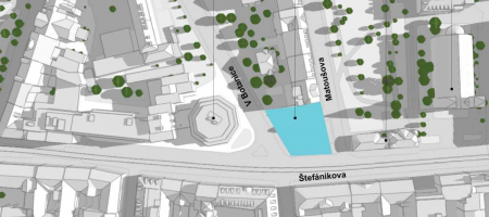 Schéma lokality Portheimka s umístěním pozemku PDS (zdroj: PDS)