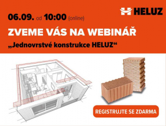 HELUZ zve na webinář „Jednovrstvé konstrukce HELUZ“