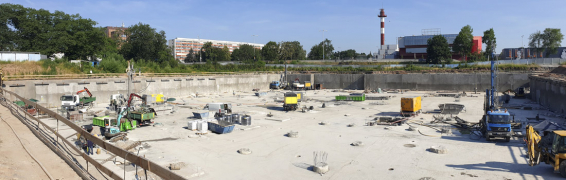 Vrtné pole, stavební jáma