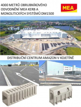 Přes 4000 m odvodňovacích žlabů MEA v logistickém centru Amazon