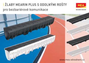 Žlaby MEARIN PLUS s odolnými rošty pro bezbariérové komunikace