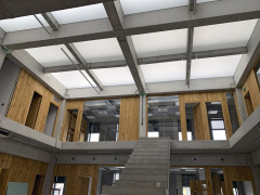 Prefabrikovaný betonový skelet se systémem sloupů, průvlaků a ztužidel